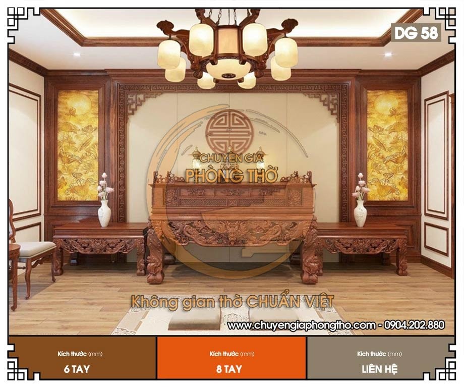 Đèn thả trang trí phòng thờ biệt thự DG58 Đèn thả trang trí phòng thờ biệt thự DG58