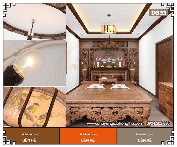 Đèn treo phòng thờ đẹp DG53