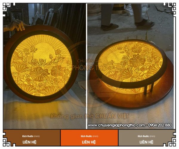 Đèn trúc chỉ hoa sen ốp trần hình tròn