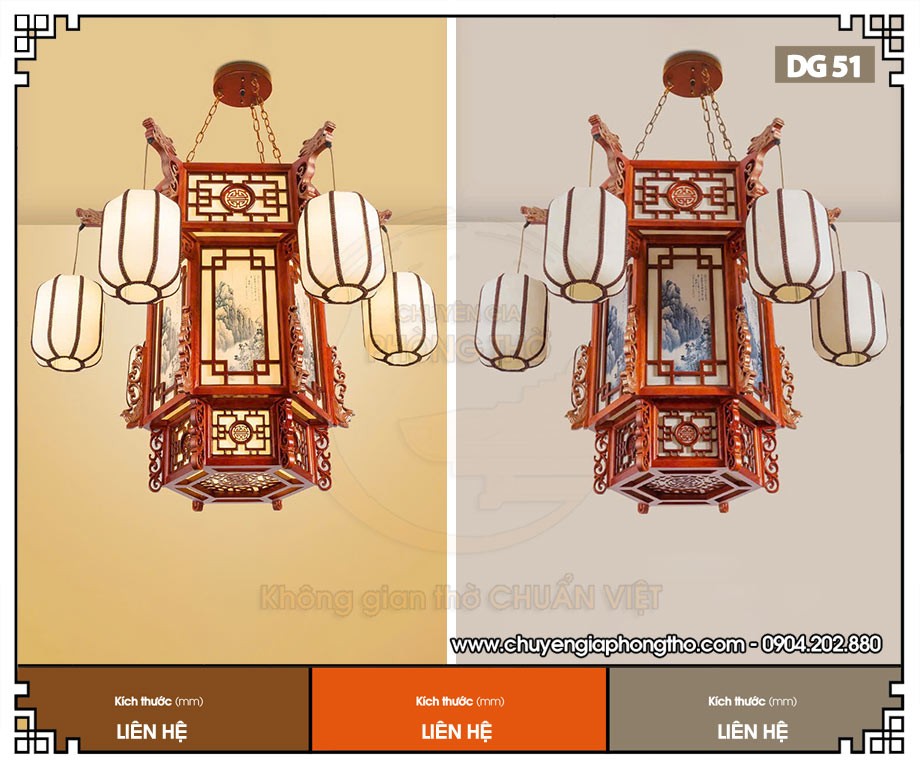 Mẫu đèn lồng phòng thờ DG51