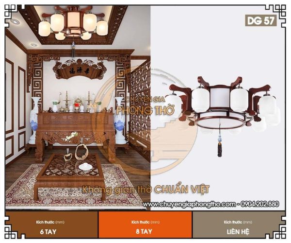 Mẫu đèn trần phòng thờ DG57