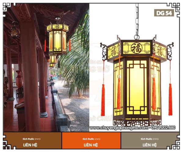 Mẫu đèn trang trí nhà gỗ nhà thờ họ DG54