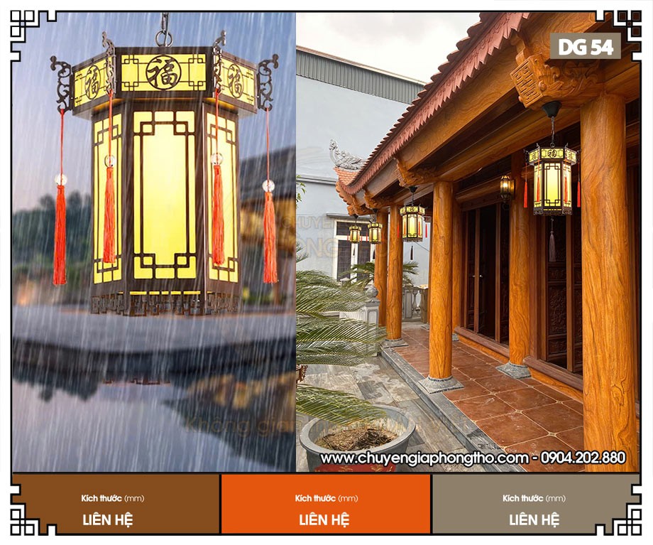 Mẫu đèn trang trí nhà gỗ nhà thờ họ DG54 Mẫu đèn trang trí nhà gỗ nhà thờ họ DG54
