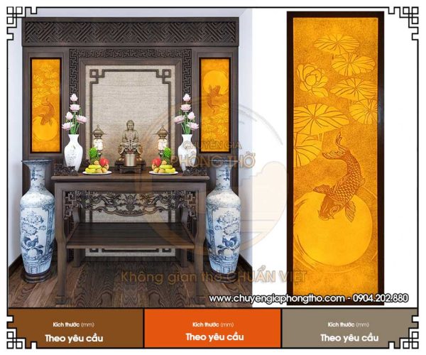 Mẫu tranh trúc chỉ cá chép