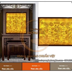 Tranh trúc chỉ Cửu Huyền Thất Tổ cho phòng thờ