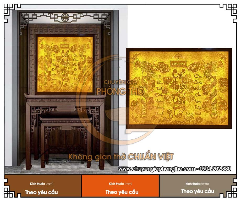Tranh trúc chỉ Cửu Huyền Thất Tổ cho phòng thờ