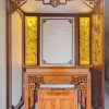 Tranh trúc chỉ hoa sen hình chữ nhật