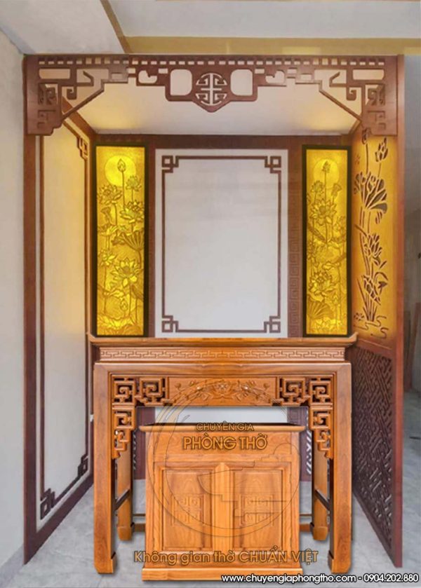 Tranh trúc chỉ hoa sen hình chữ nhật
