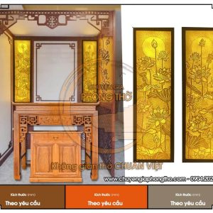 Tranh trúc chỉ hoa sen hình chữ nhật