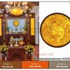 Tranh trúc chỉ hoa sen hình tròn