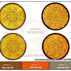 Tranh trúc chỉ Mandala hình tròn