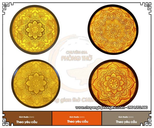 Tranh trúc chỉ Mandala hình tròn