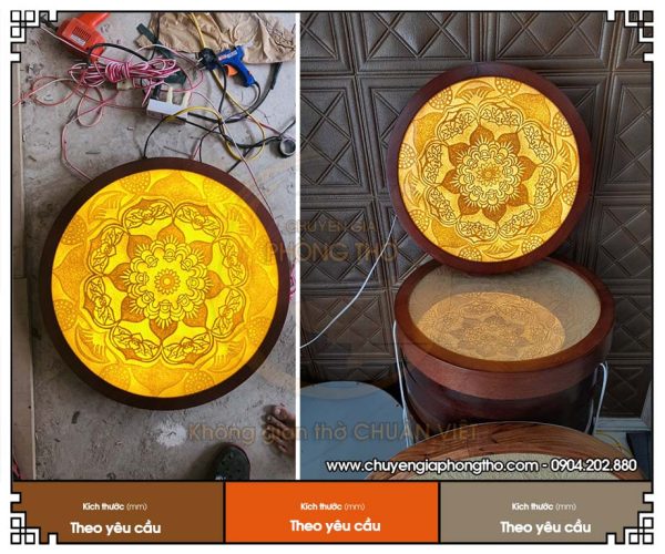 Tranh trúc chỉ Mandala hình tròn