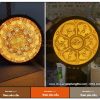 Tranh trúc chỉ Mandala hình tròn