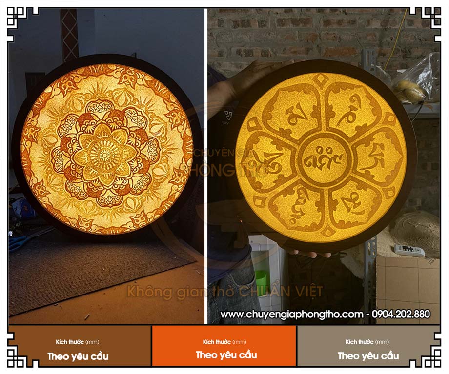 Tranh trúc chỉ Mandala hình tròn Tranh trúc chỉ Mandala hình tròn