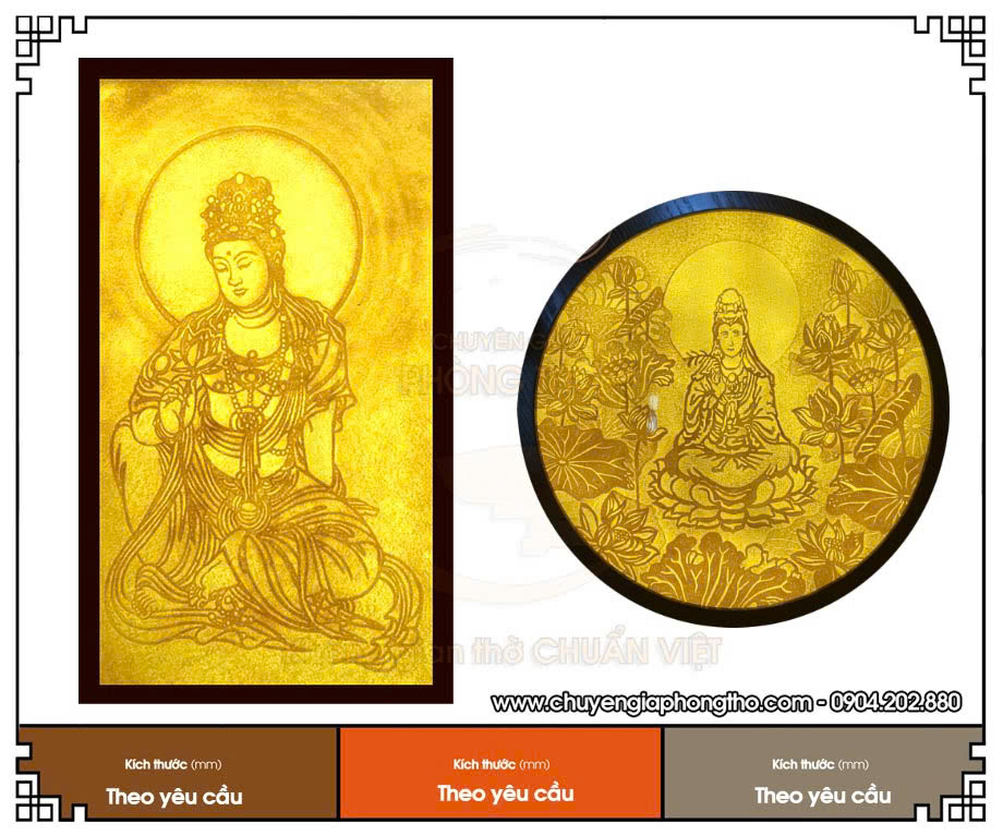 Tranh trúc chỉ Phật Bà Quan Âm
