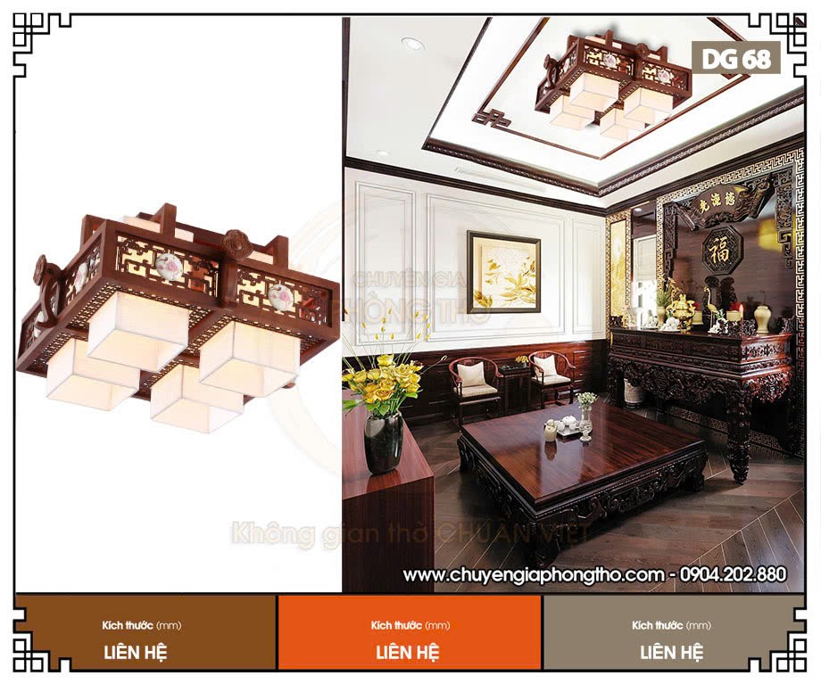 Đèn chùm gỗ cao cấp DG68 Đèn chùm gỗ cao cấp DG68