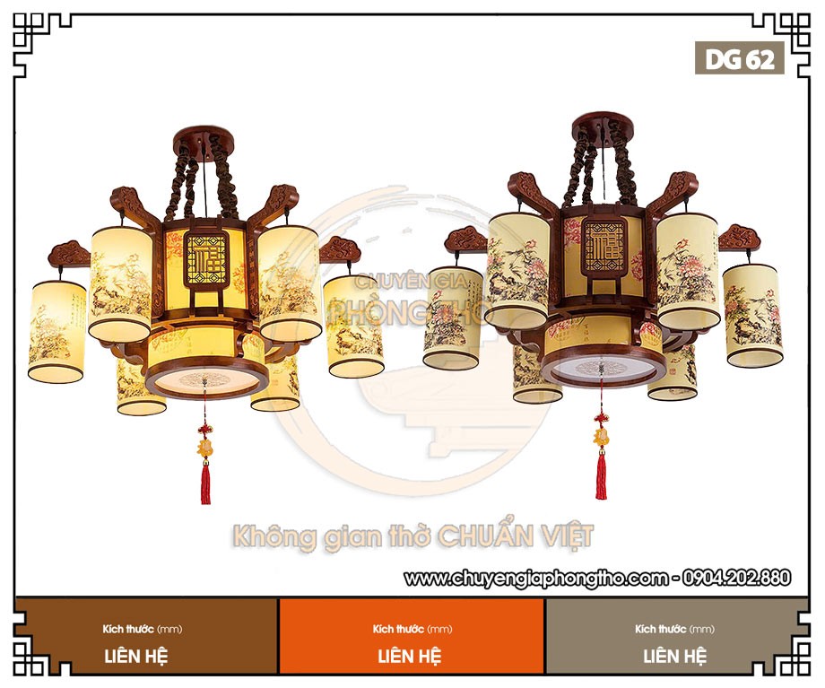 Đèn chùm phòng thờ DG62 Đèn chùm phòng thờ DG62