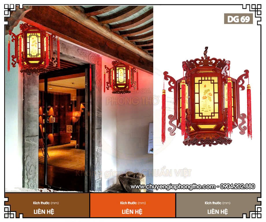Đèn lồng lục giác hoa sen DG69 Đèn lồng lục giác hoa sen DG69