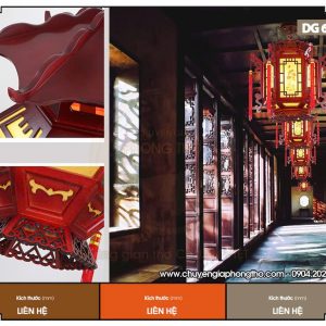 Đèn lồng lục giác hoa sen DG69