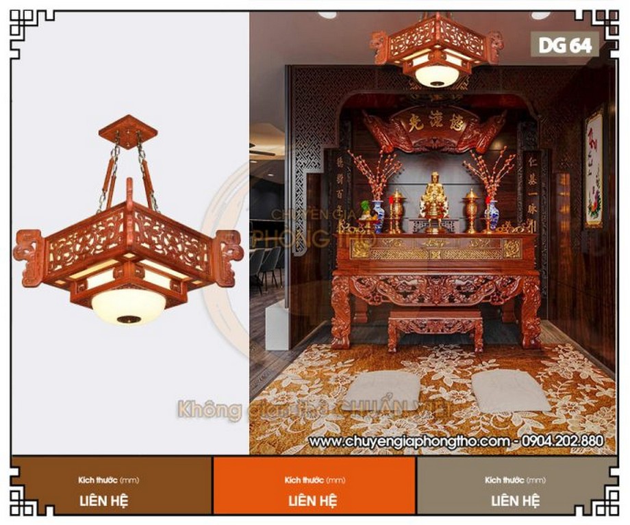 Đèn phòng thờ cao cấp DG64