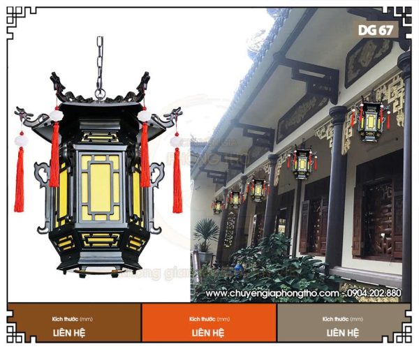 Đèn thả ngoài trời khung hợp kim DG67