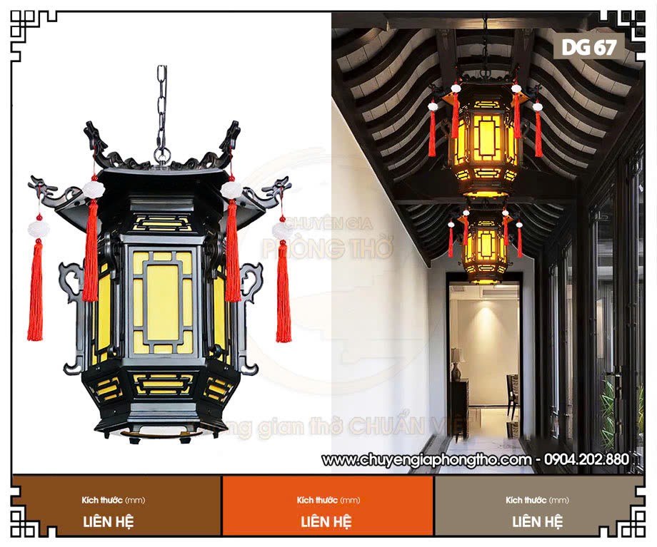 Đèn thả ngoài trời khung hợp kim DG67