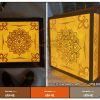 Đèn trúc chỉ ốp trần Mandala trang trí phòng thờ
