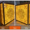 Đèn trúc chỉ ốp trần Mandala trang trí phòng thờ