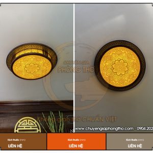 Đèn trúc chỉ ốp trần thủ công trang trí phòng thờ