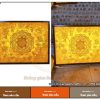 Tranh trúc chỉ Mandala sen chữ nhật