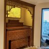 Tranh trúc chỉ ốp hậu bàn thờ