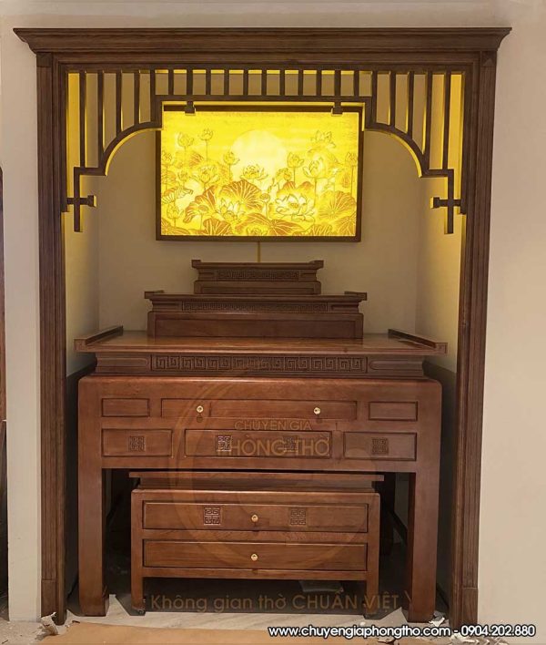 Tranh trúc chỉ ốp hậu bàn thờ