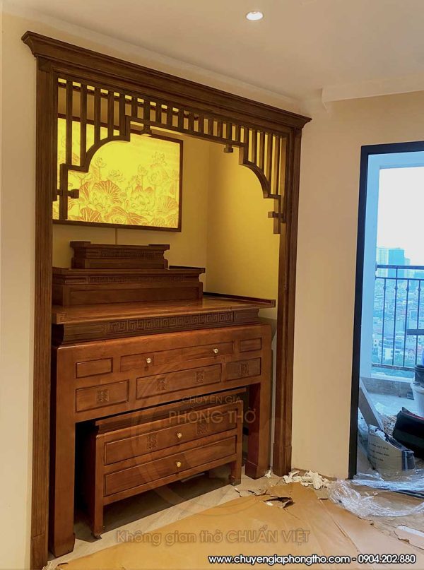 Tranh trúc chỉ ốp hậu bàn thờ