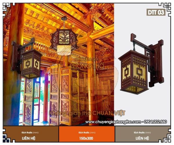 Đèn gỗ treo tường DTT03