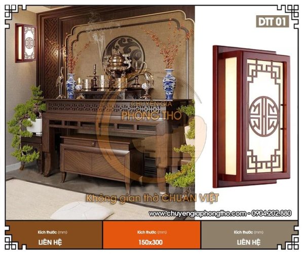 Đèn ốp tường bằng gỗ DTT01