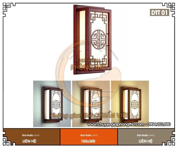 Đèn ốp tường bằng gỗ DTT01