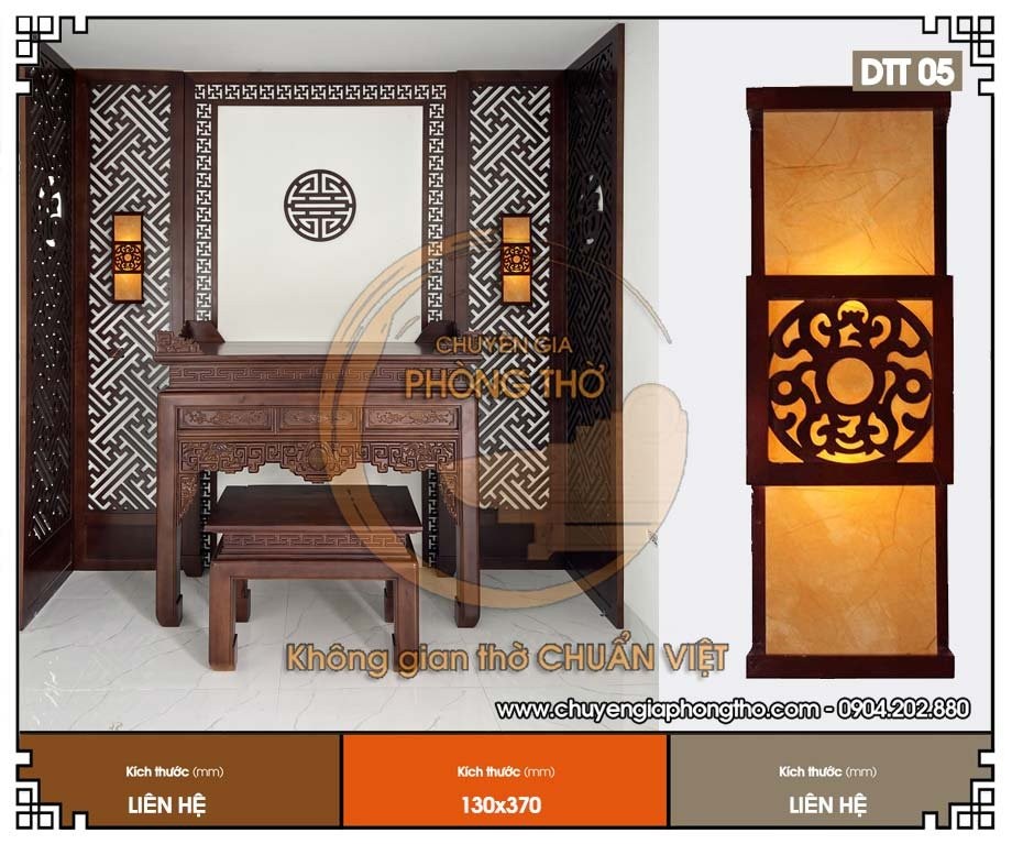 Đèn ốp tường cổ điển cho phòng thờ DTT05