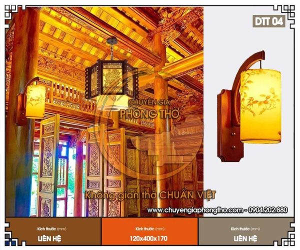 Đèn tường gỗ trang trí DTT04