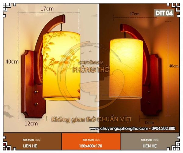 Đèn tường gỗ trang trí DTT04