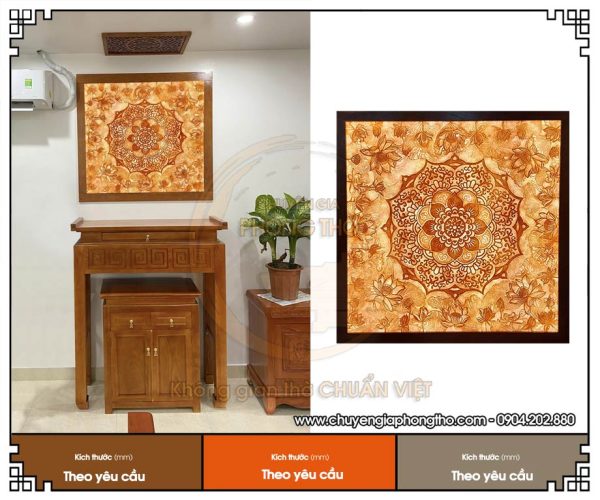 Tranh trúc chỉ Mandala hình vuông – Nhận đặt theo yêu cầu