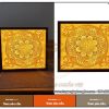 Tranh trúc chỉ Mandala hình vuông – Nhận đặt theo yêu cầu