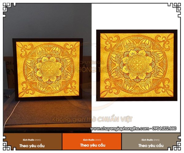 Tranh trúc chỉ Mandala hình vuông – Nhận đặt theo yêu cầu
