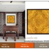 Tranh trúc chỉ Mandala hình vuông – Nhận đặt theo yêu cầu
