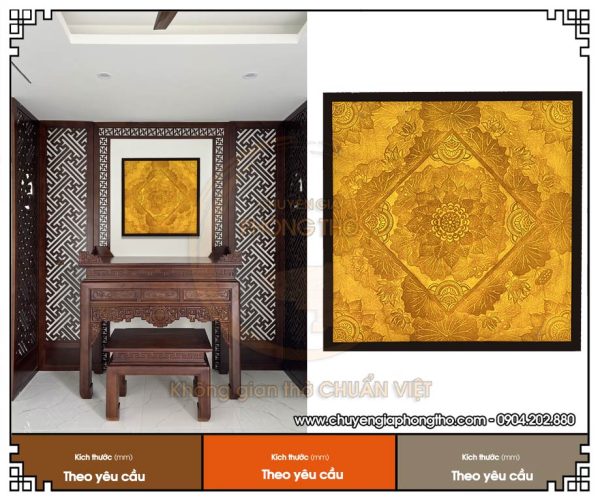 Tranh trúc chỉ Mandala hình vuông – Nhận đặt theo yêu cầu
