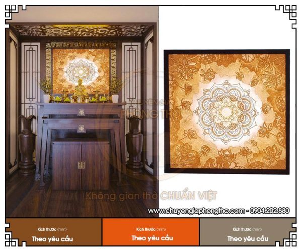 Tranh trúc chỉ Mandala hình vuông – Nhận đặt theo yêu cầu