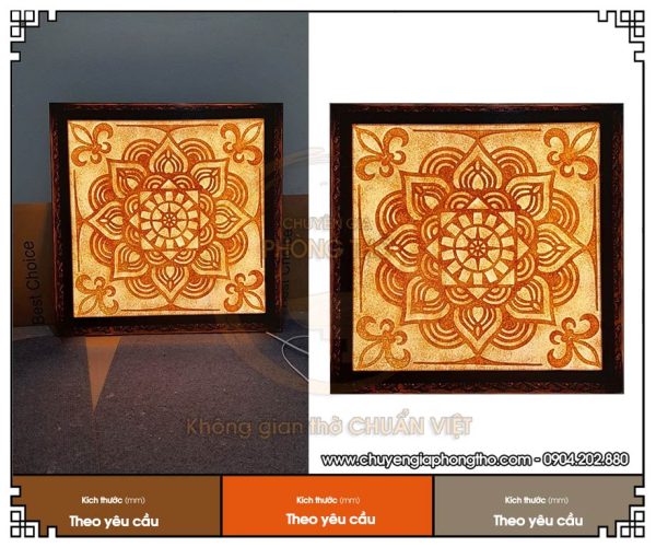 Tranh trúc chỉ Mandala hình vuông – Nhận đặt theo yêu cầu