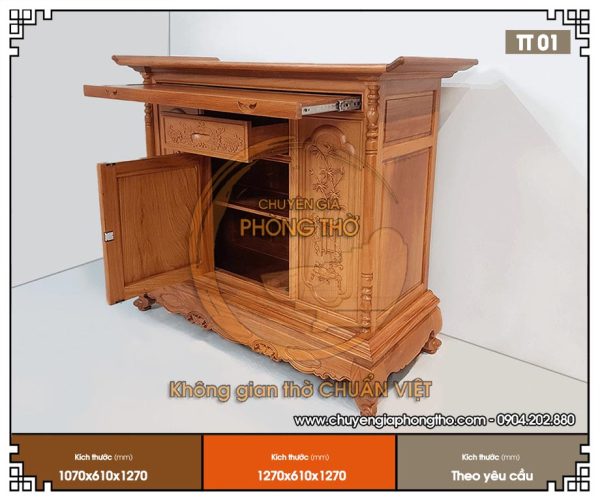 Tủ thờ liên hoa TT01 hiện đại