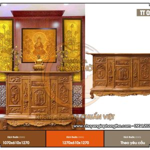Tủ thờ tam đa TT02 thu hút tài lộc cho gia chủ
