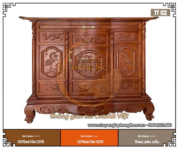 Tủ thờ tam đa TT02 thu hút tài lộc cho gia chủ
